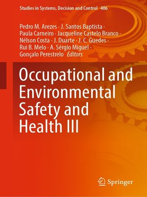 cover image of Occupational and Environmental Safety and Health III